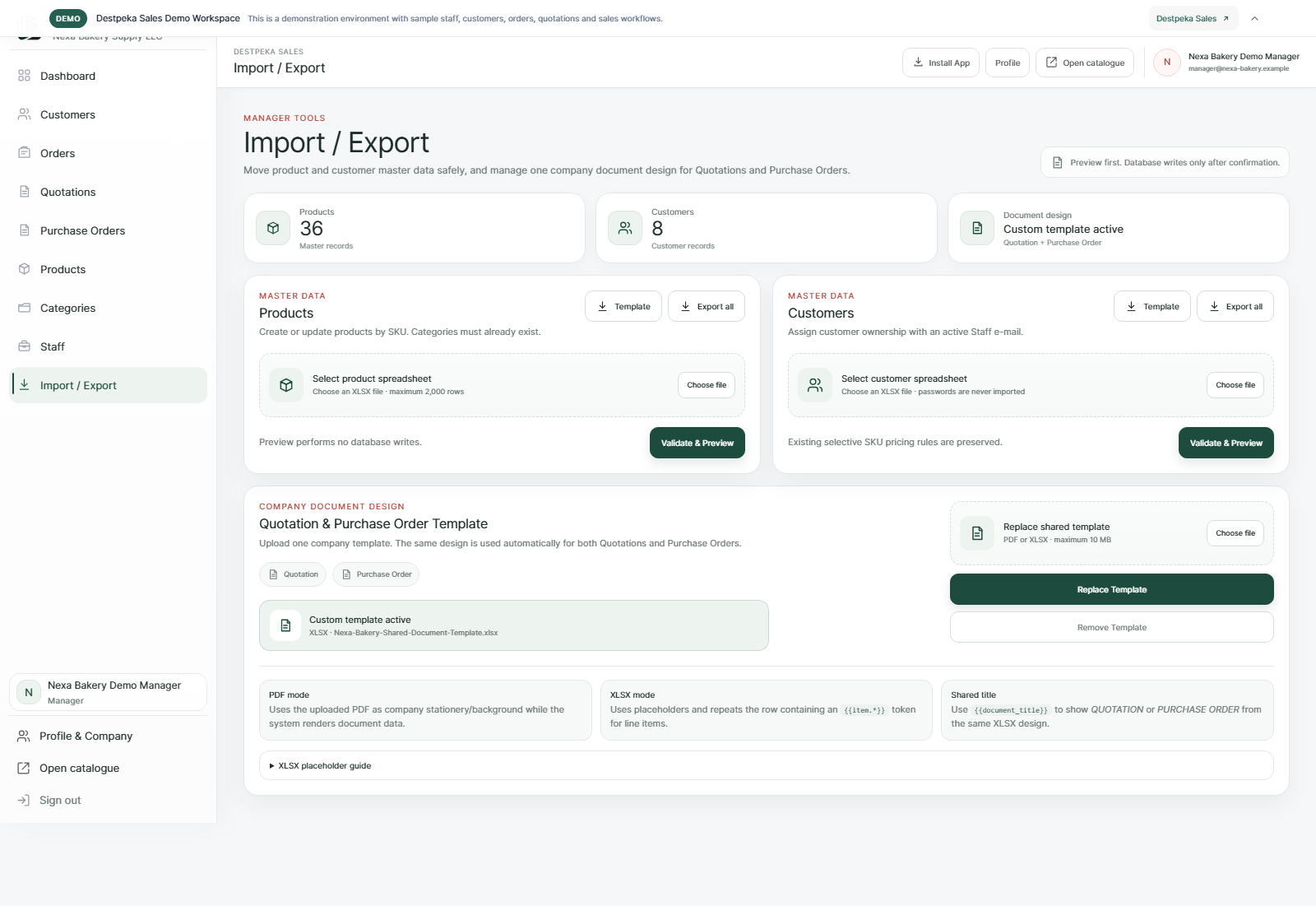 Import products